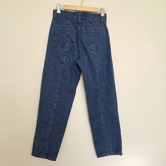Madewell Denim Tie-Waist Tapered Pants In Devine Wash Size 26 - Picture 2 of 8